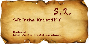Sántha Kristóf névjegykártya